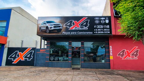 Fachada da 4X4 Auto Peças e Mecânica em Dourados MS, Vila São Francisco